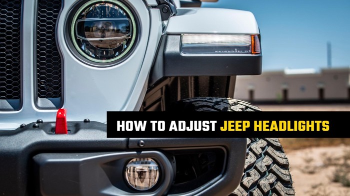 how to adjust jeep jk headlights